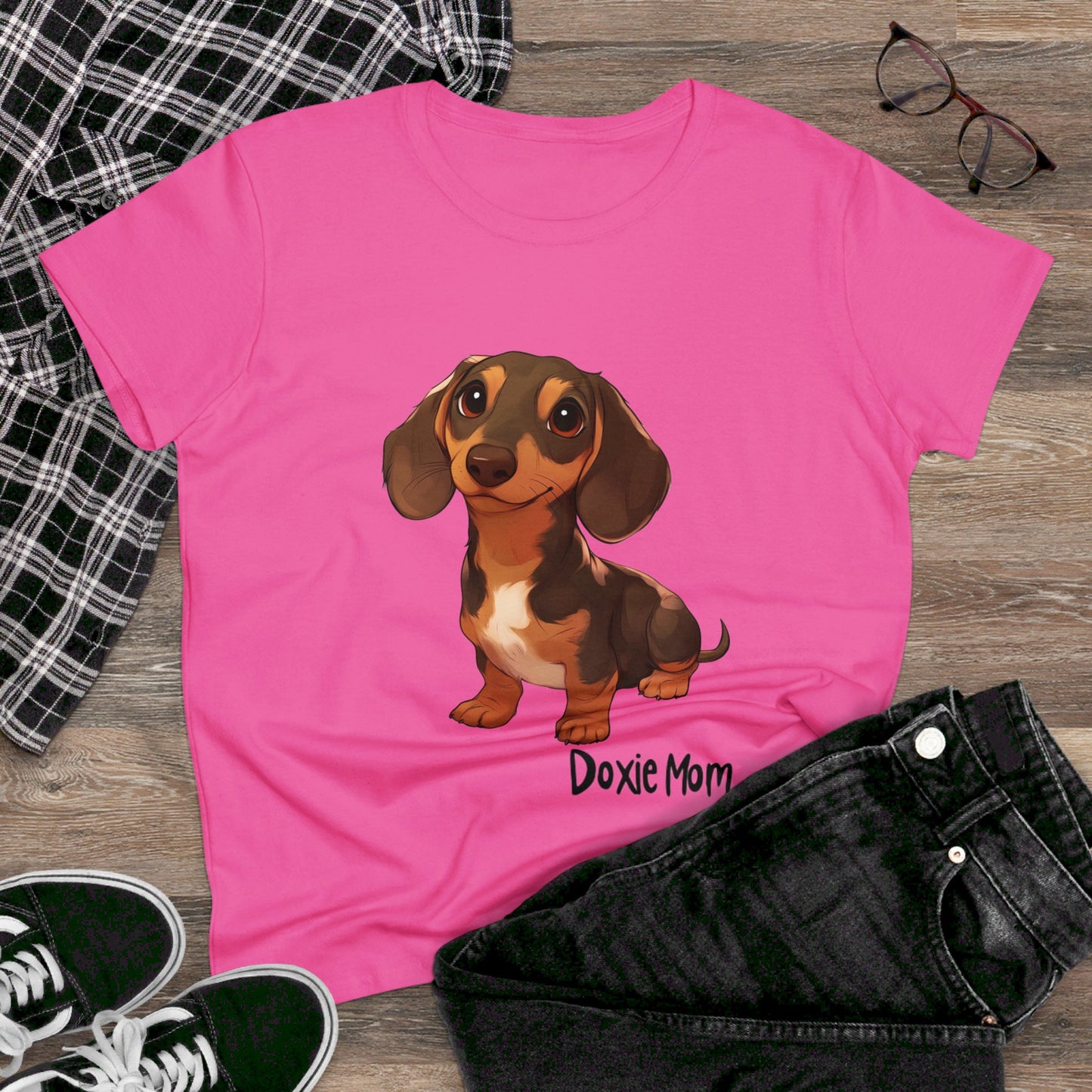 Doxie Mom - Women's Midweight Cotton Tee