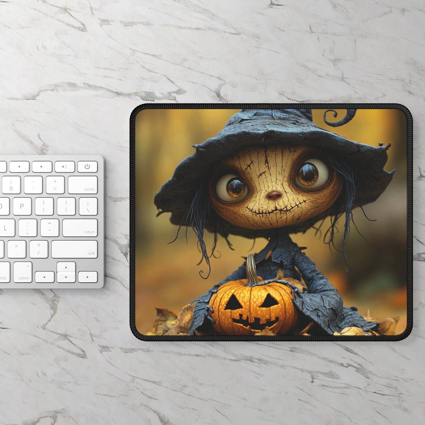 Cute Pumpkin Witch - Gaming Mouse Pad