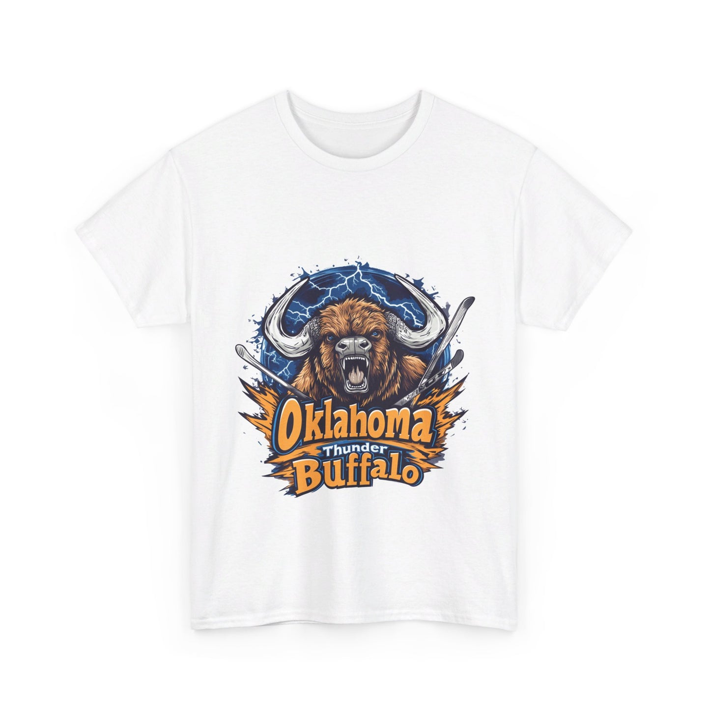 Oklahoma Thunder Buffalo - Unisex Heavy Cotton Tee