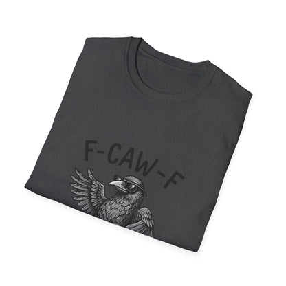 F-Caw-F Unisex Funny T-Shirt, Quirky Graphic Tee, Gifts for Bird Lovers, Casual Wear, Nature Lover Apparel