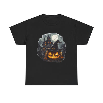 Haunted House Pumpkin - Unisex Heavy Cotton Tee