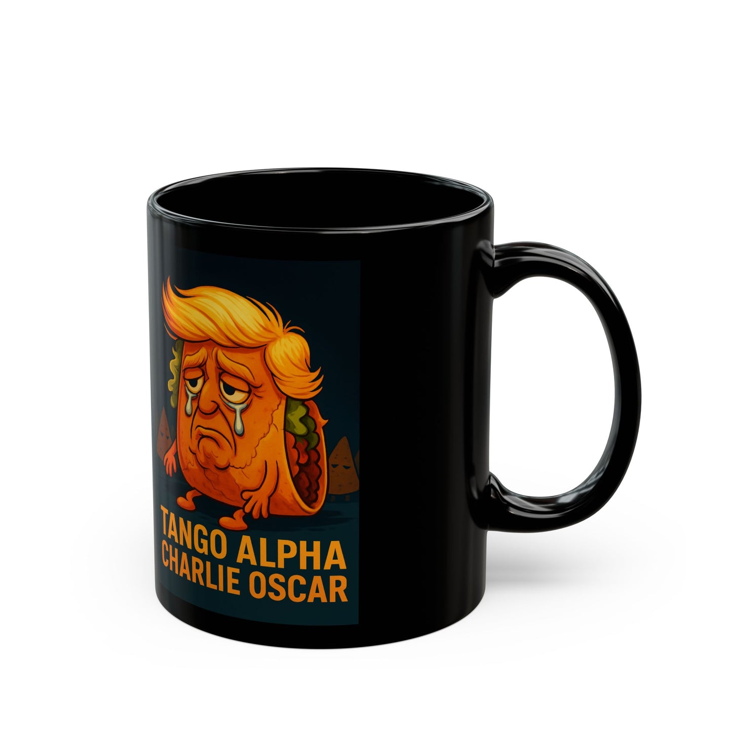 Mug - DJT Taco Mug, Black Ceramic (11oz, 15oz)