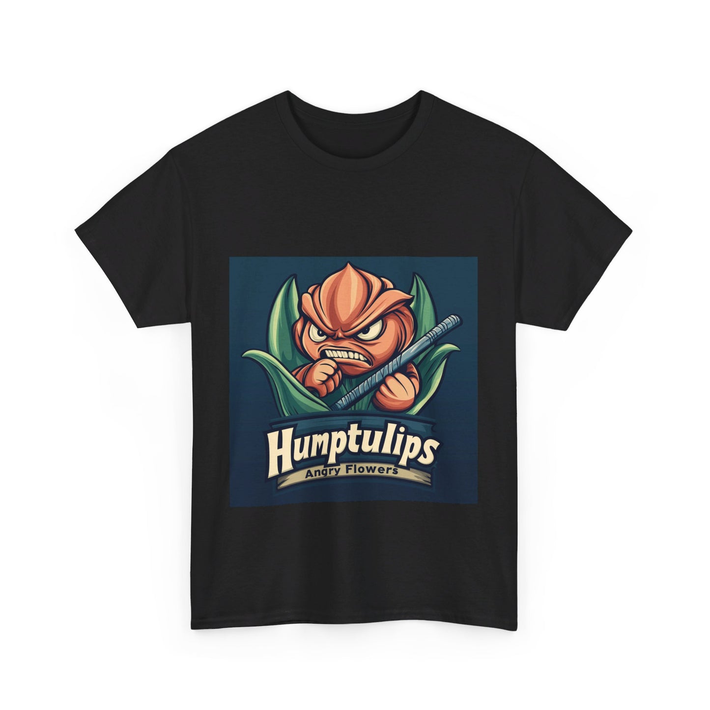 Humptulips Angry Flowers - Unisex Heavy Cotton Tee