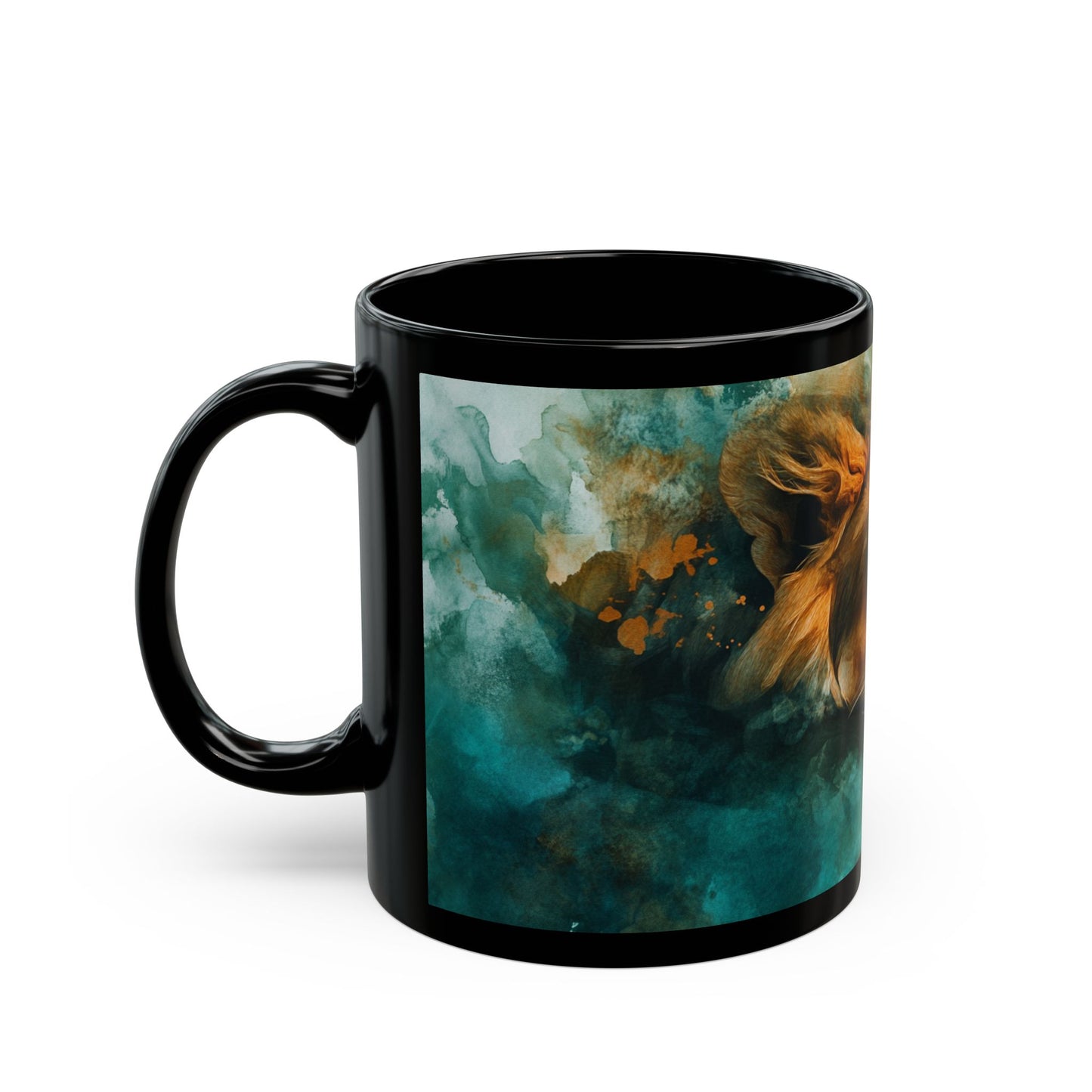 Sleeping Lion - Black Mug (11oz, 15oz)