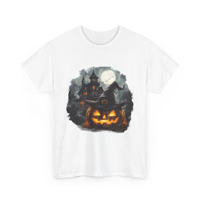 Haunted House Pumpkin - Unisex Heavy Cotton Tee