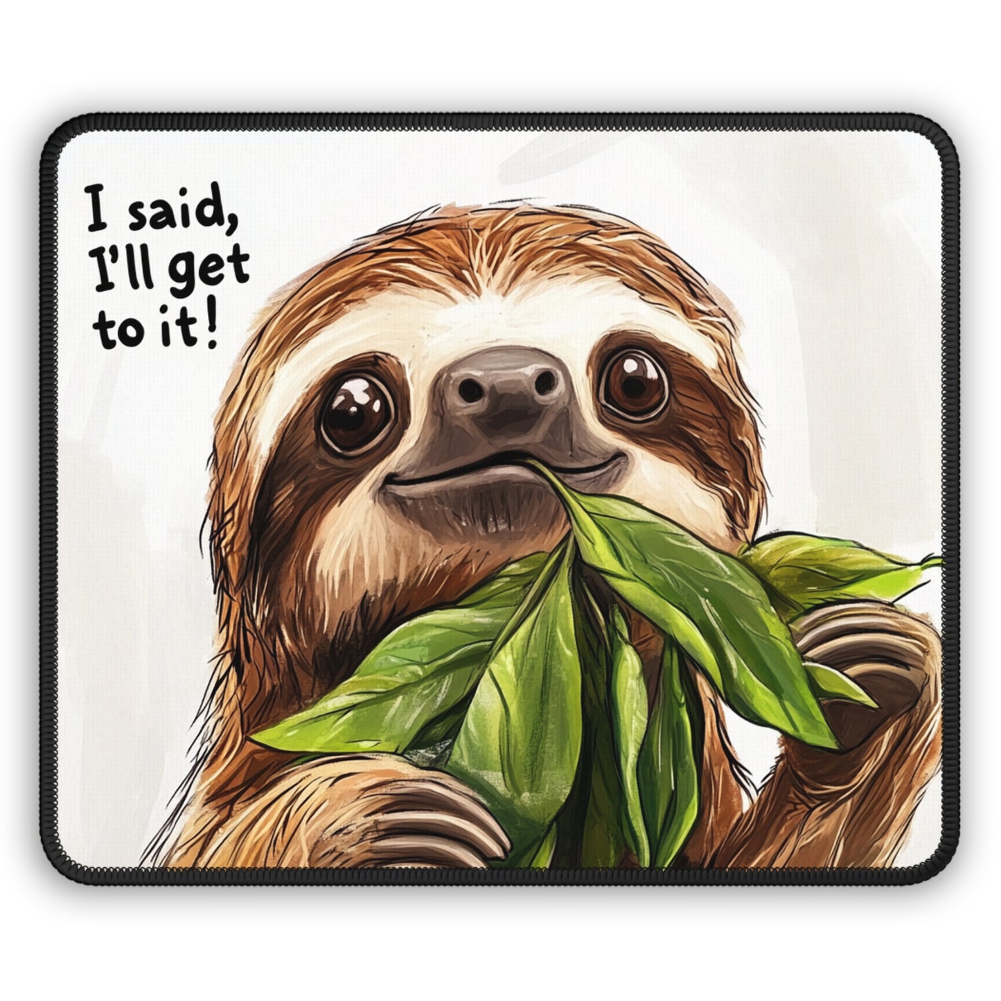 Sloth, I said I'll get to it - Gaming Mouse Pad