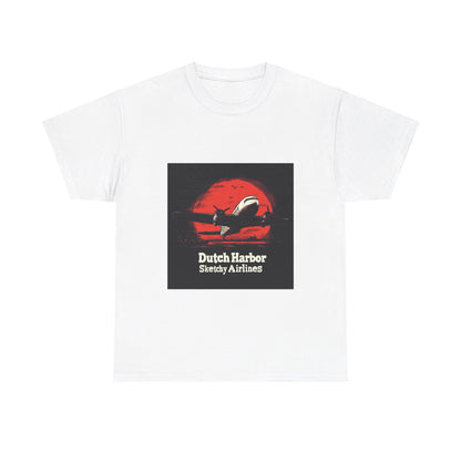 Dutch Harbor Sketchy Airlines - Unisex Heavy Cotton Tee