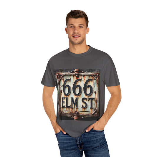 666 Elm St - Unisex Garment-Dyed T-shirt