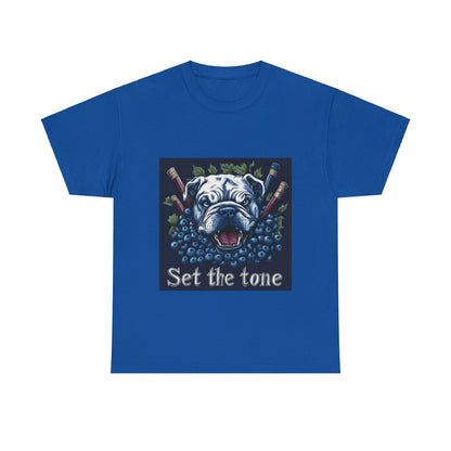 Sudbury Blueberry Bulldogs Set the Tone - Unisex Heavy Cotton Tee