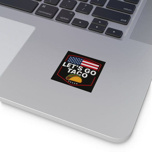 Let's go Taco-themed Vinyl Stickers | Let's Go Taco | Fun Laptop Decals | Party Favors | Gift for Taco Lovers | USA Pride Decor