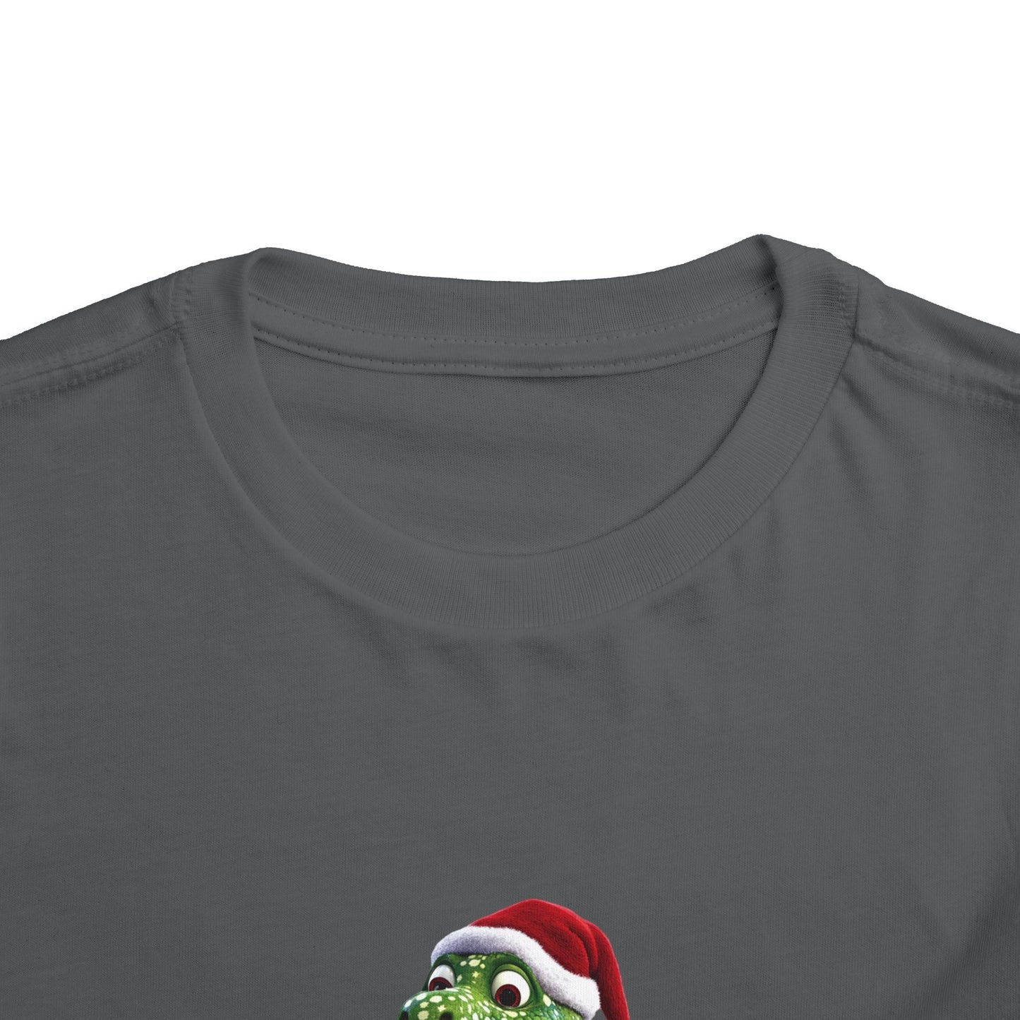 Toddler T-Shirt Christmas T-Rex with Santa Hat