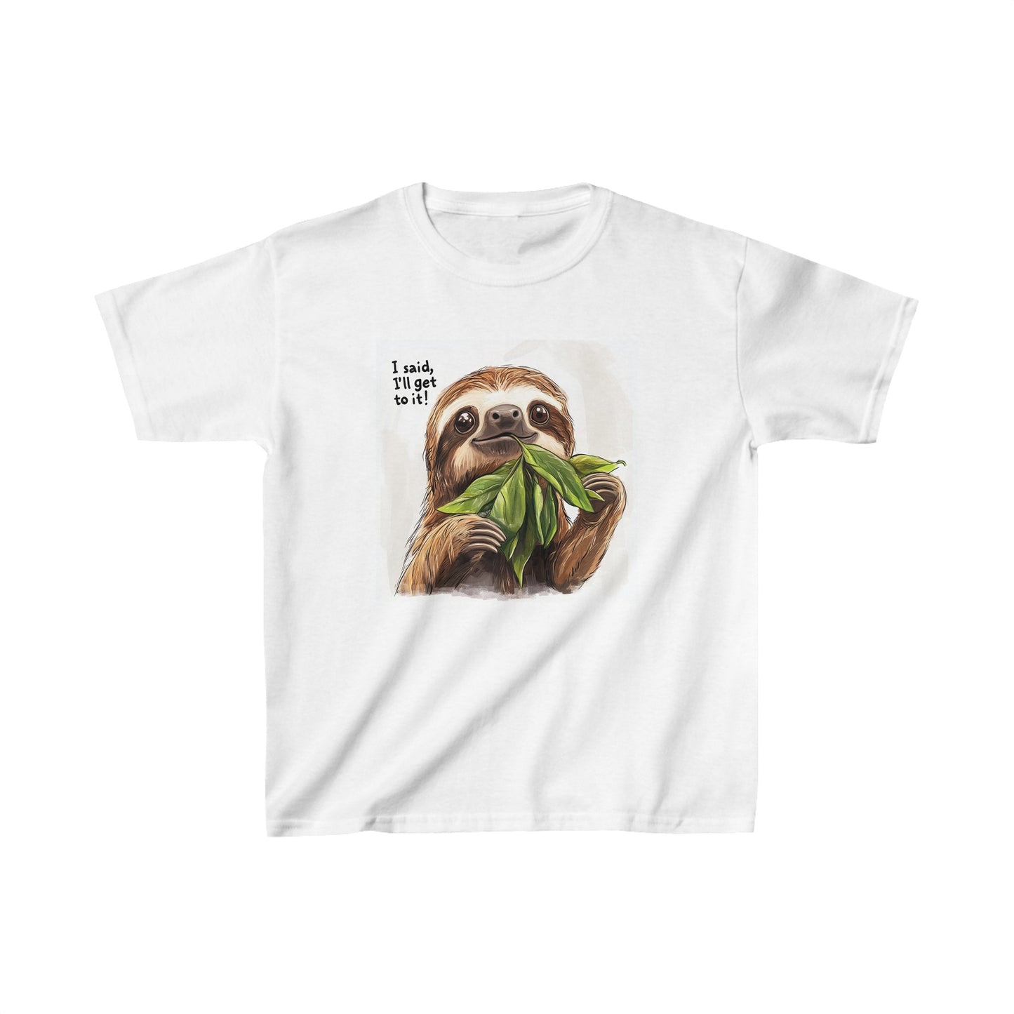 Sloth, I said I'll get to it - Kids Heavy Cotton™ Tee