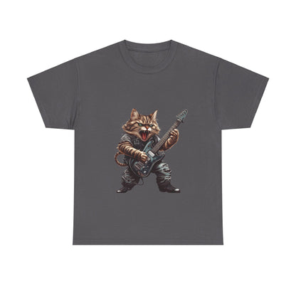 Heavy Metal Cat - Unisex Heavy Cotton Tee