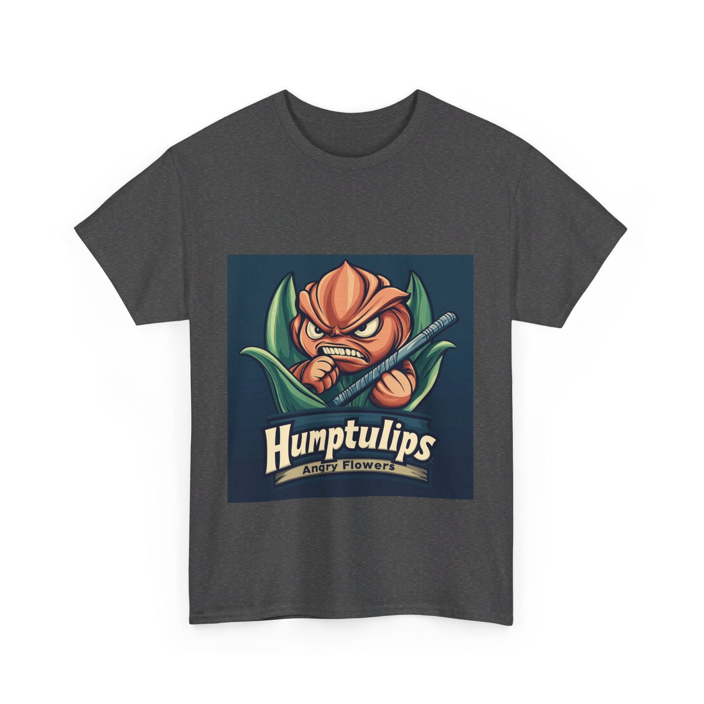 Humptulips Angry Flowers - Unisex Heavy Cotton Tee