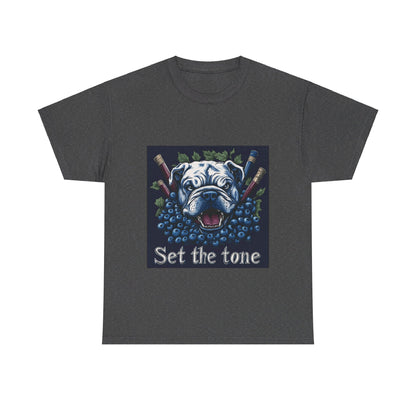 Sudbury Blueberry Bulldogs Set the Tone - Unisex Heavy Cotton Tee