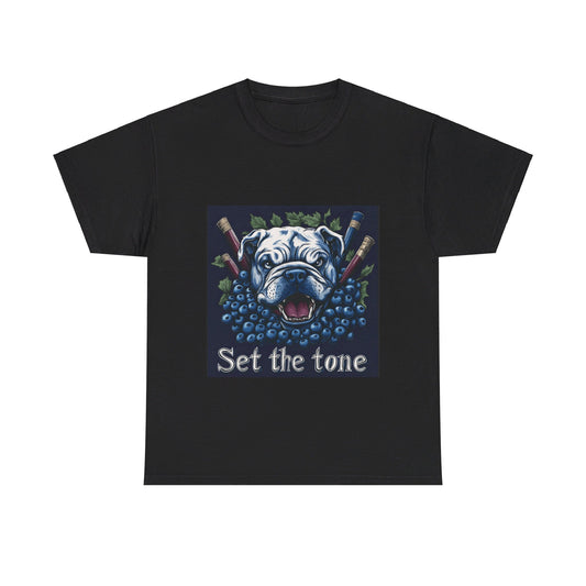 Sudbury Blueberry Bulldogs Set the Tone - Unisex Heavy Cotton Tee