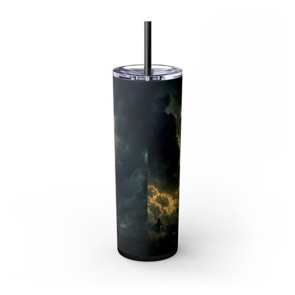 Dragon in Flight - Skinny Tumbler with Straw, 20oz