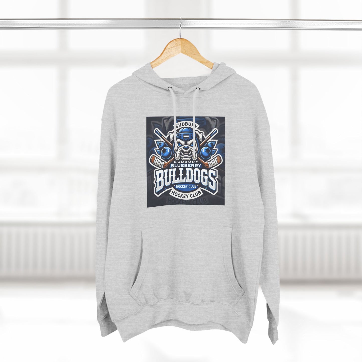 Three-Panel Fleece Hoodie - SudBury Blueberry Bulldogs