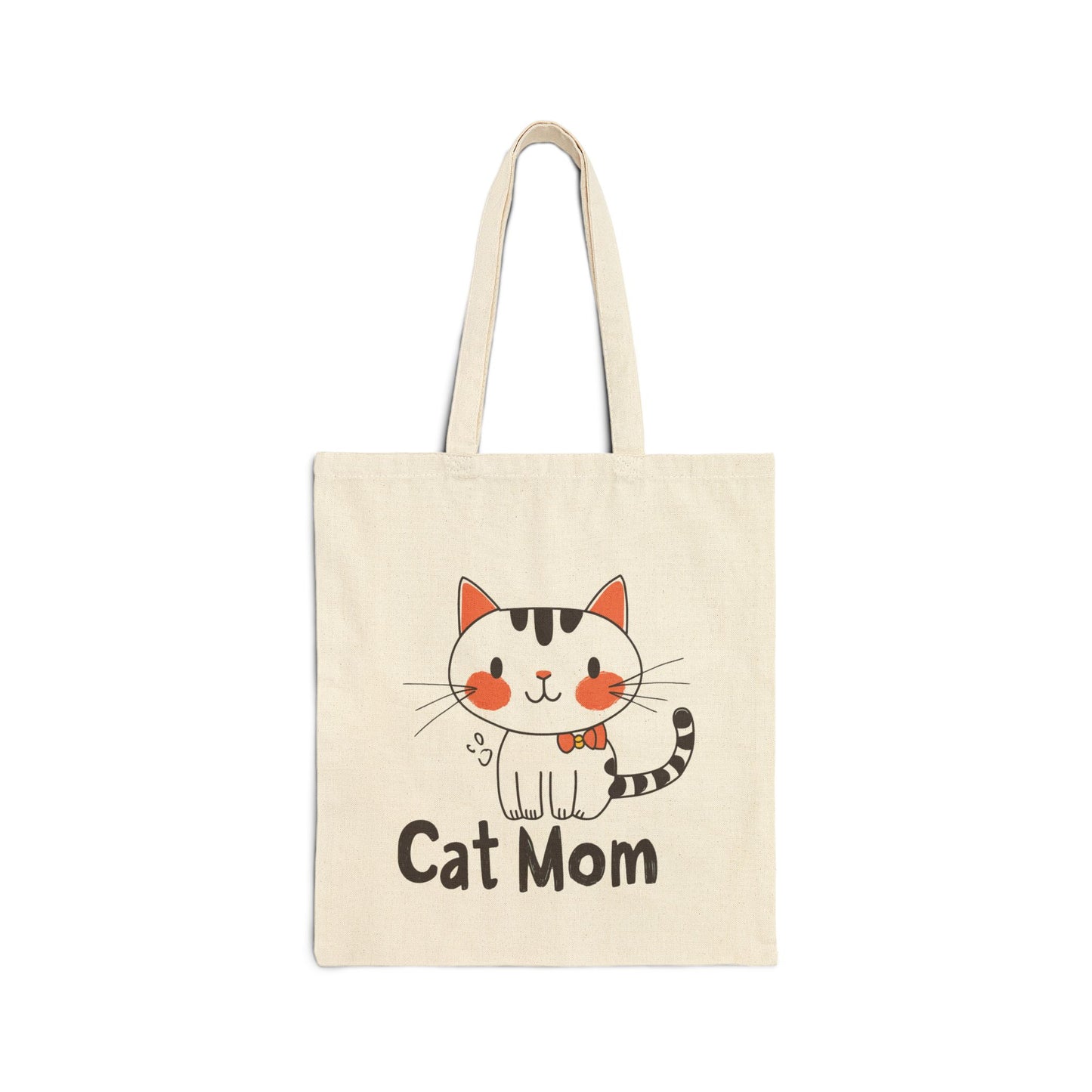 Cat Mom - Cotton Canvas Tote Bag