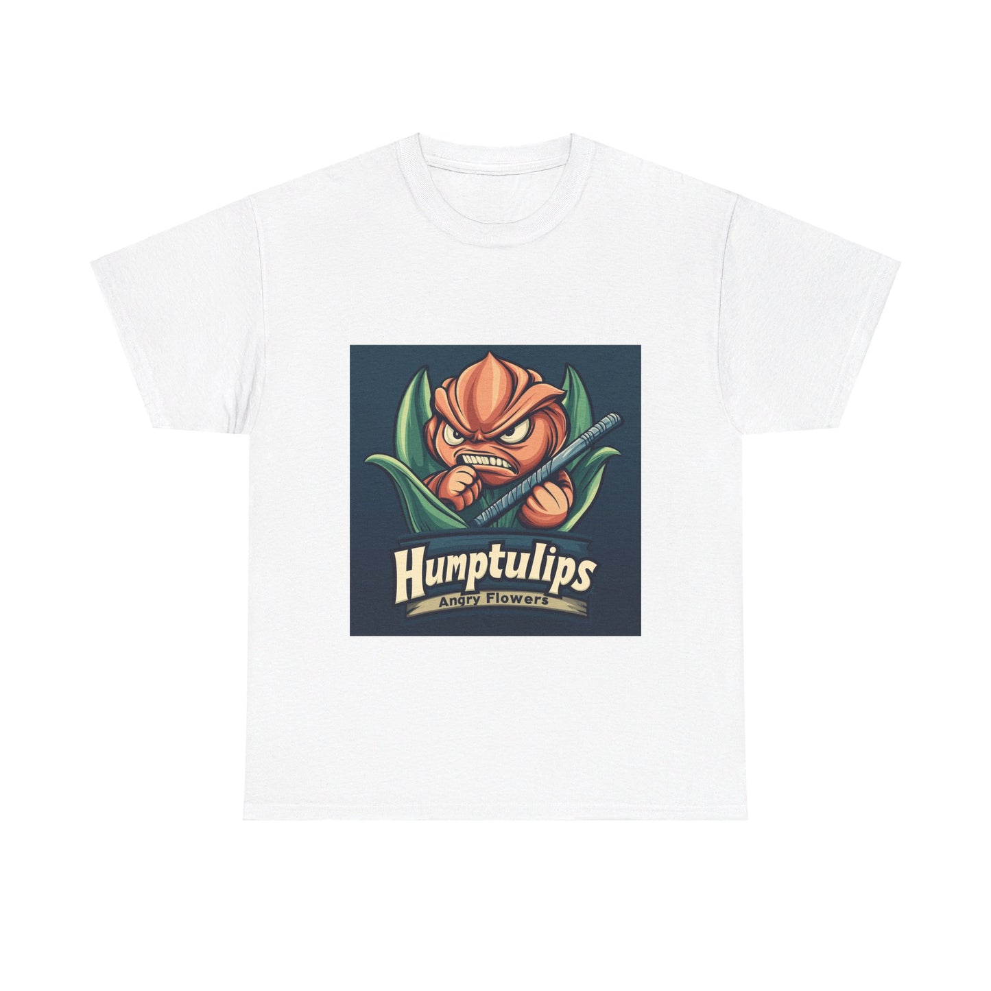 Humptulips Angry Flowers - Unisex Heavy Cotton Tee