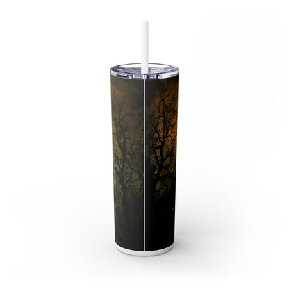 Tumbler Cup - Haunted Castle & Happy Halloween Design