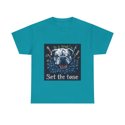 Sudbury Blueberry Bulldogs Set the Tone - Unisex Heavy Cotton Tee