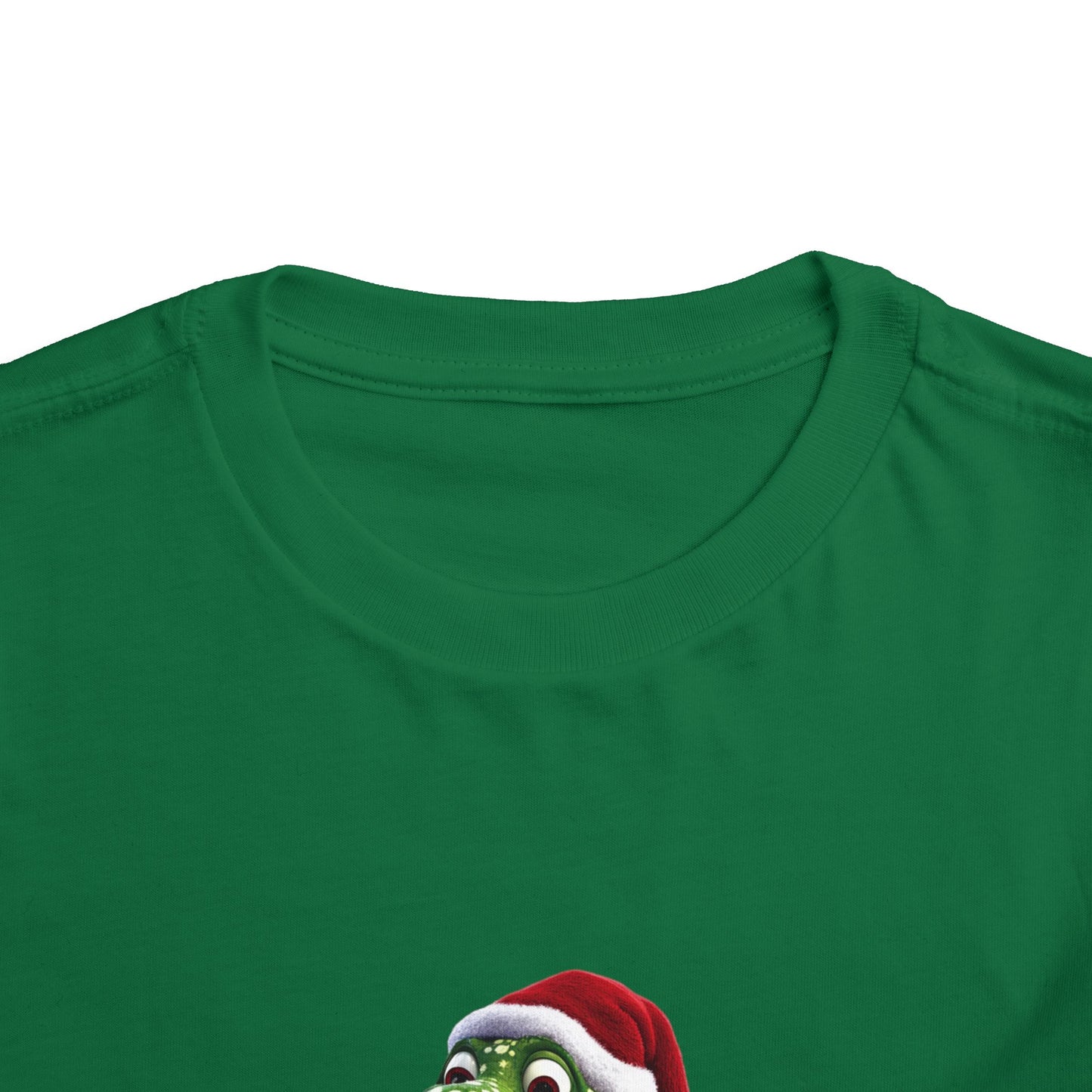 Toddler T-Shirt Christmas T-Rex with Santa Hat