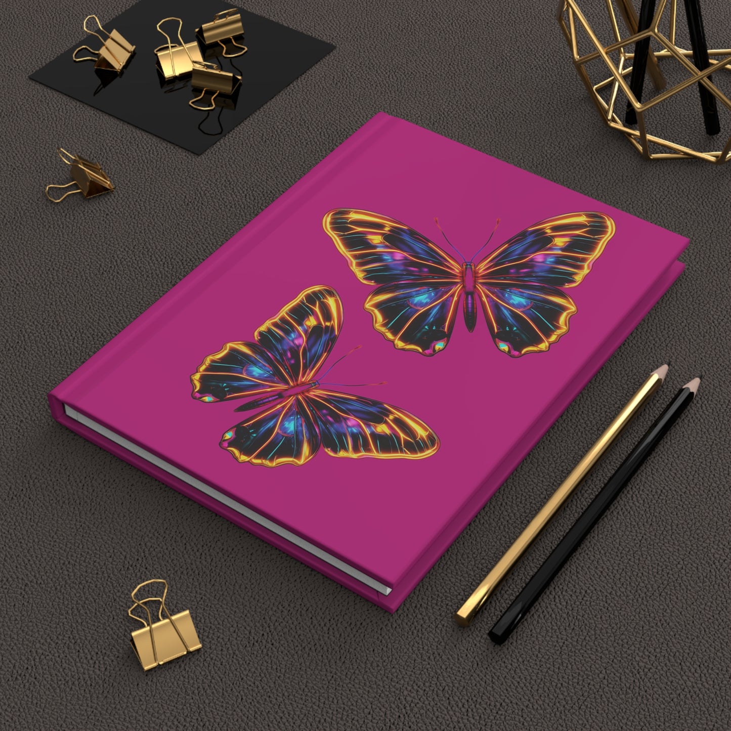 Neon Butterflies - Hardcover Journal Matte