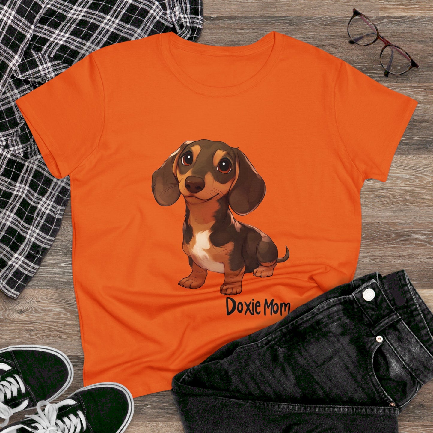 Doxie Mom - Women's Midweight Cotton Tee