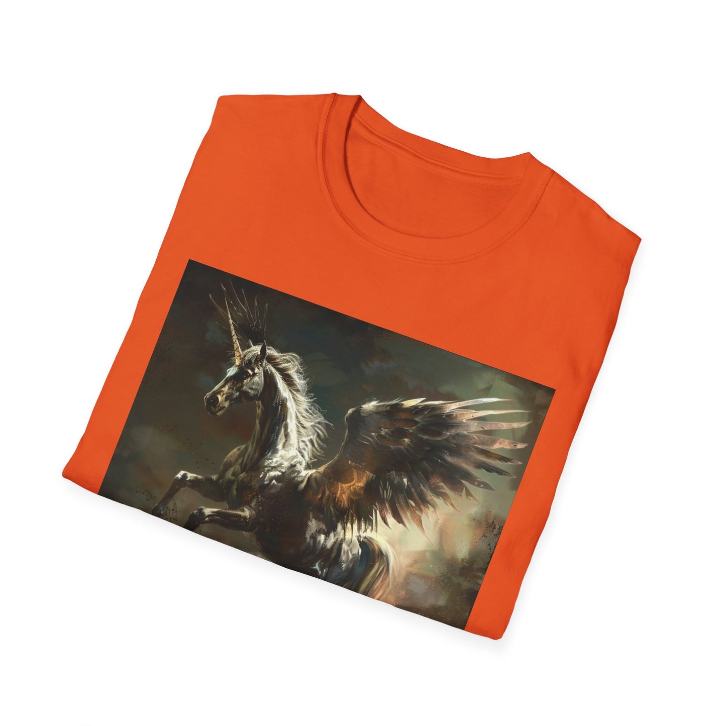 Pegasus flying Unicorn -  Unisex Softstyle T-Shirt