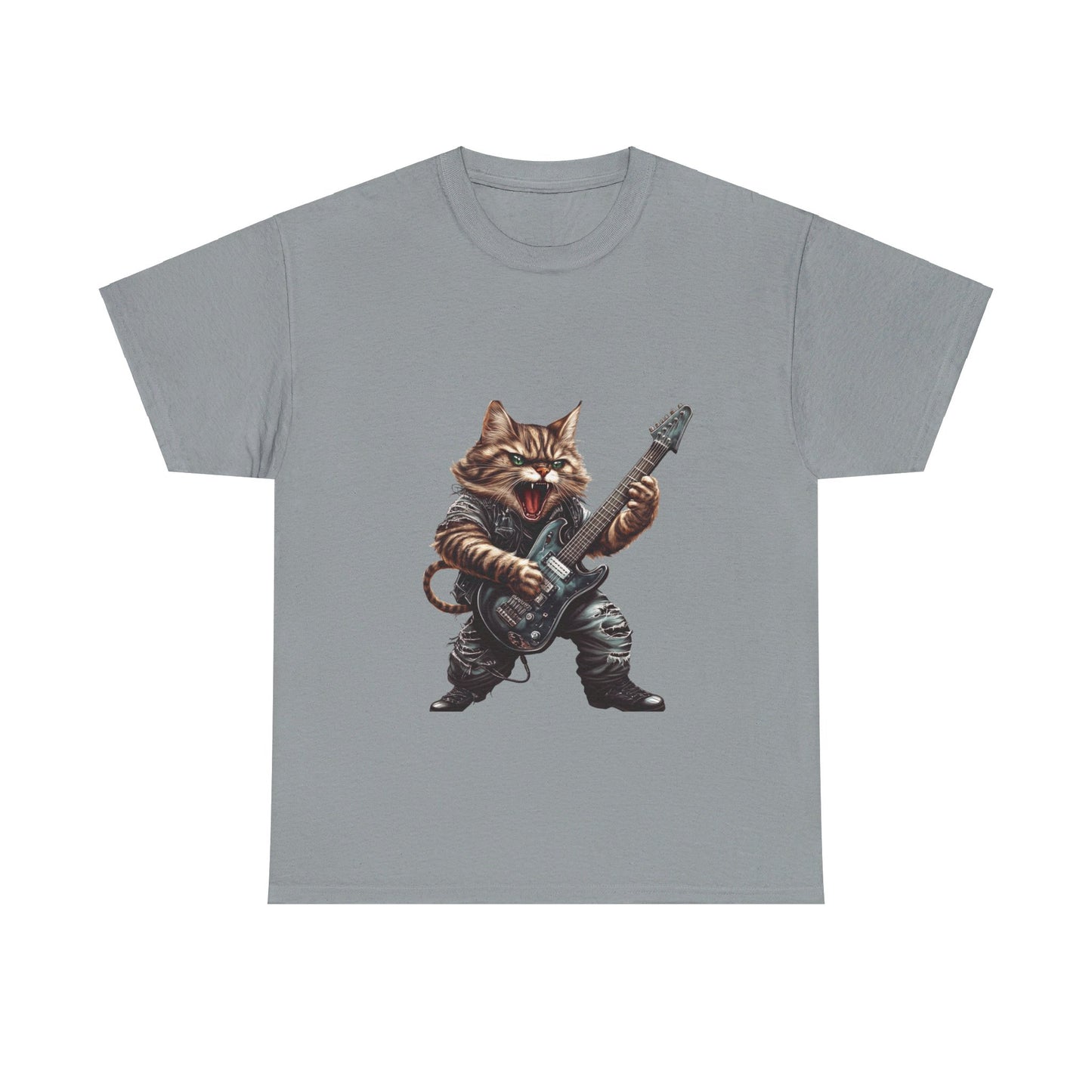 Heavy Metal Cat - Unisex Heavy Cotton Tee