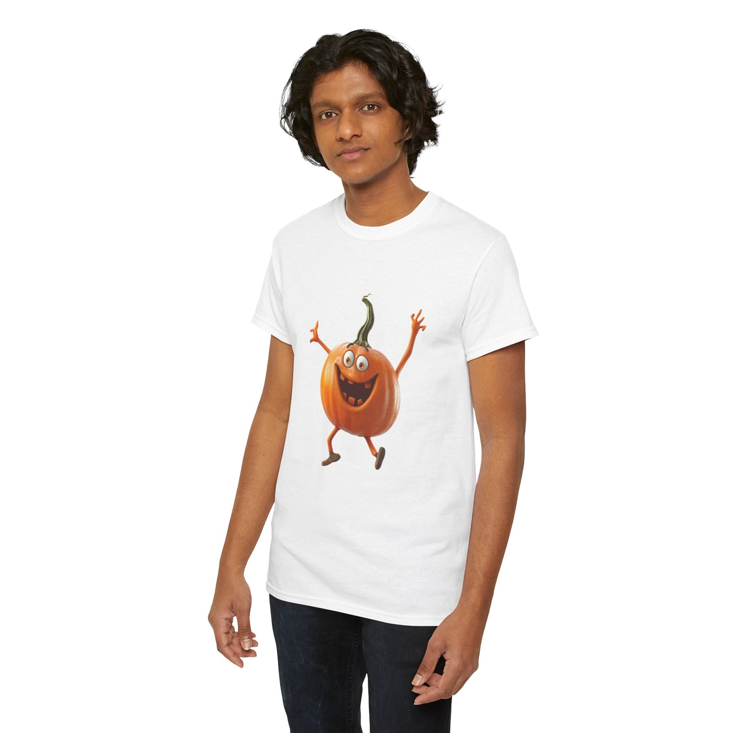 Dancing Pumpkin Halloween - Unisex Heavy Cotton Tee