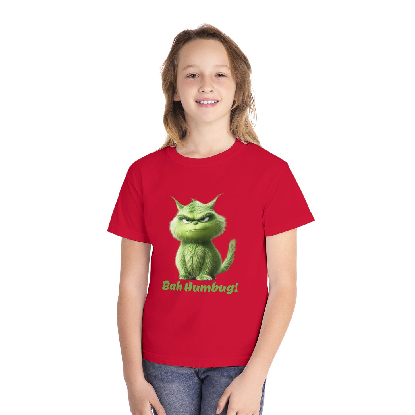 Christmas Grinch Cat Youth Tee