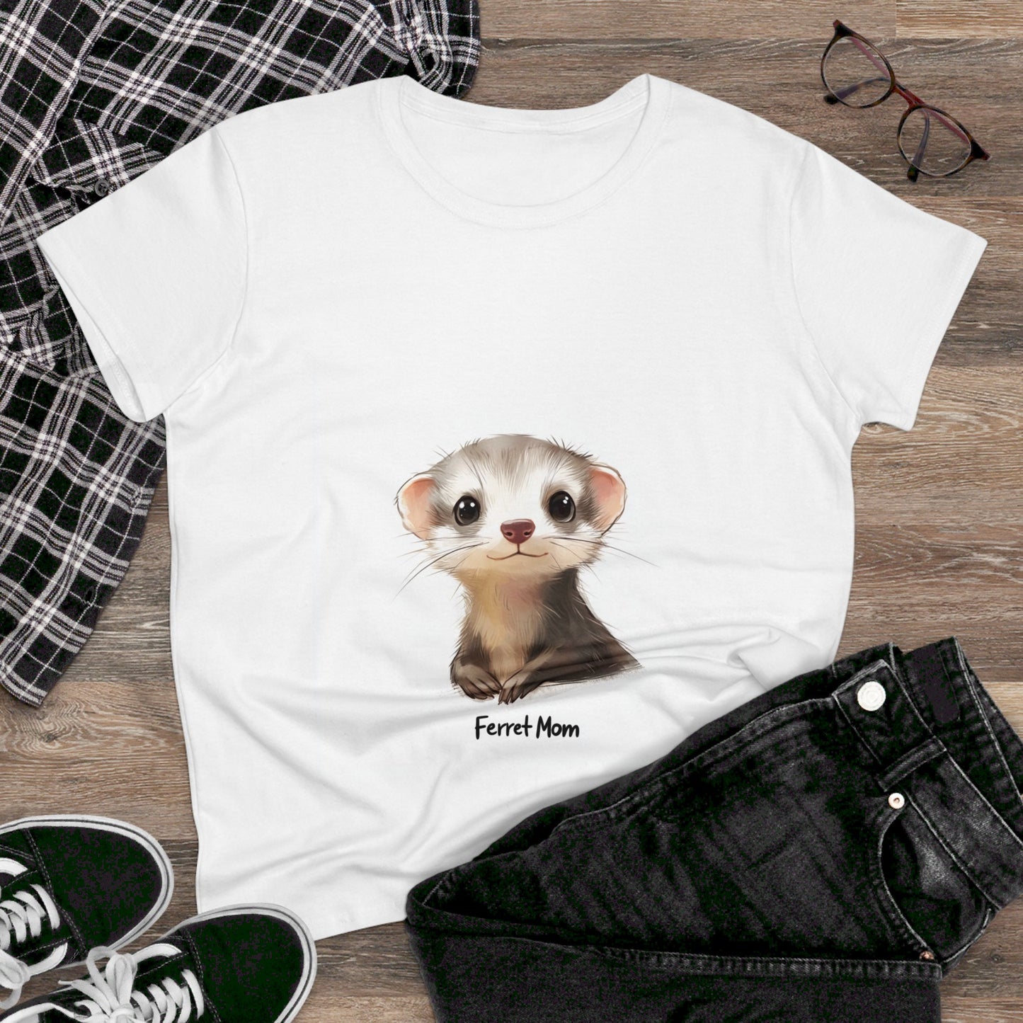 Ferret Mom - Women's Midweight Cotton Tee