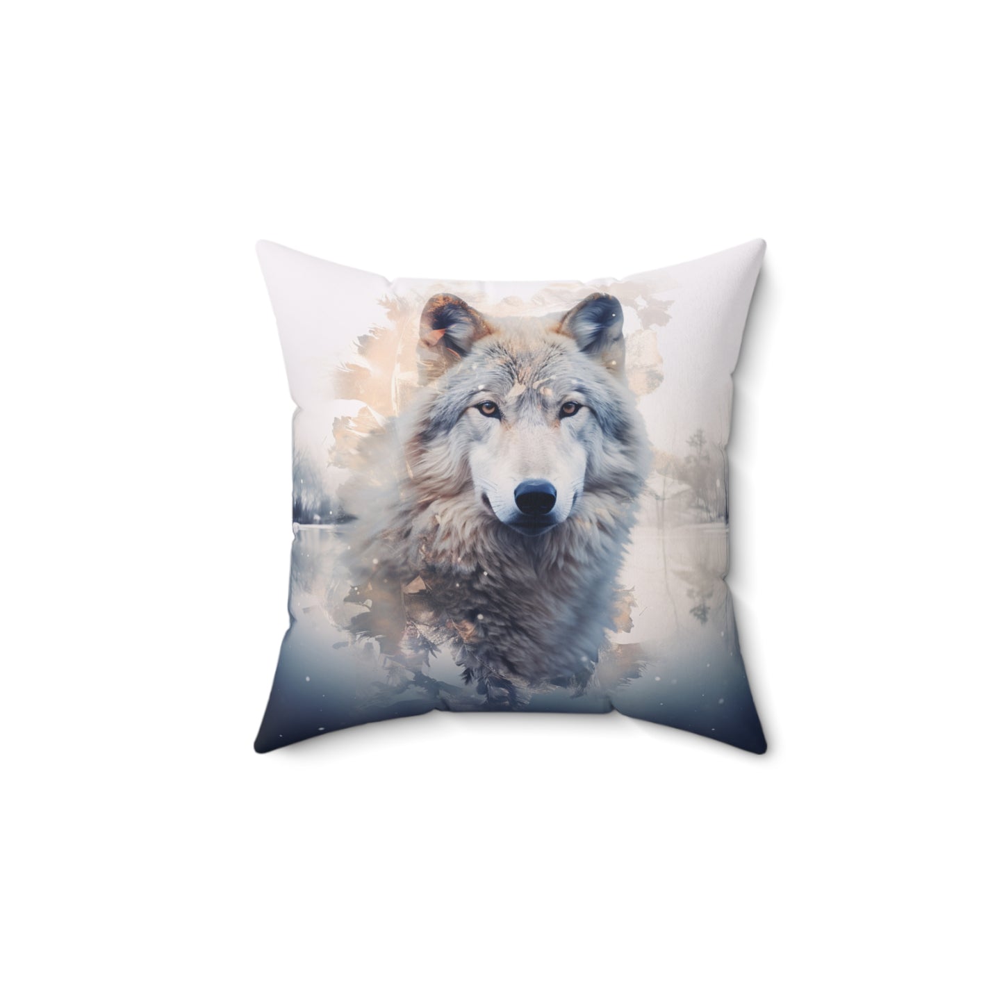 Wolf - Spun Polyester Square Pillow