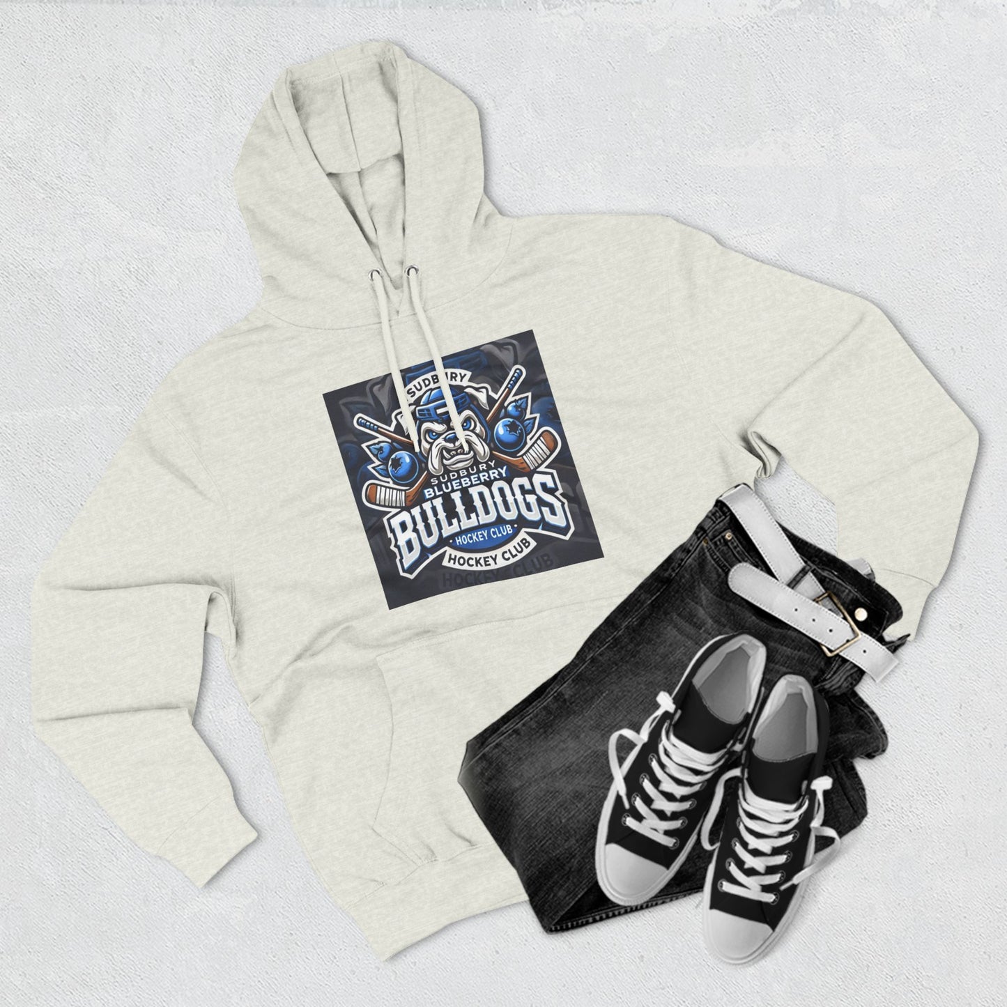 Three-Panel Fleece Hoodie - SudBury Blueberry Bulldogs