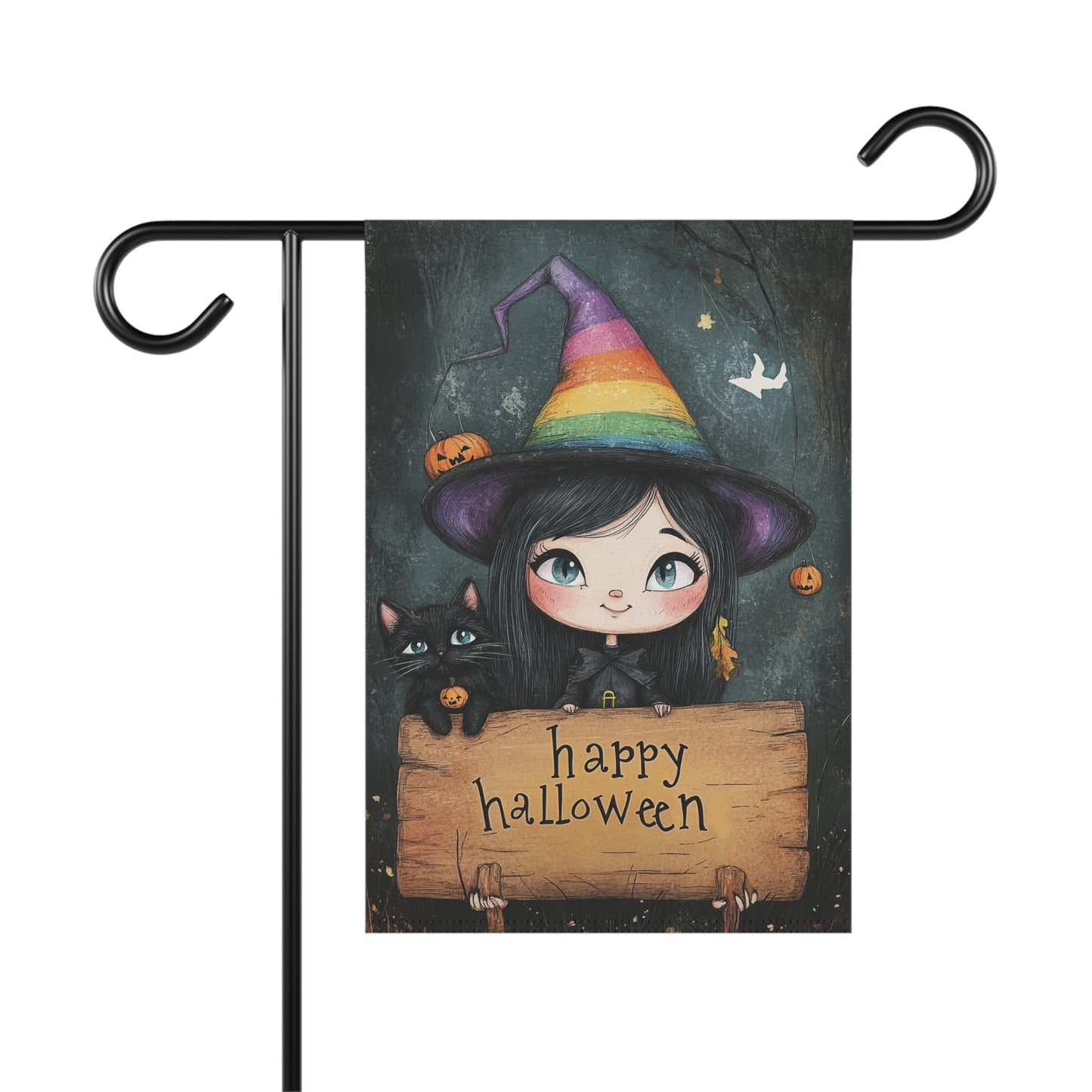 Happy Halloween Witch - Garden & House Banner