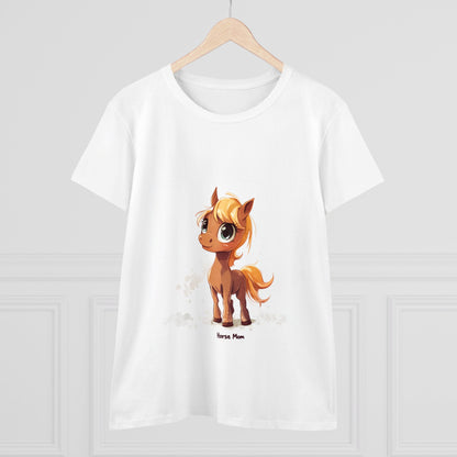 Horse Mom - Women's Midweight Cotton Tee