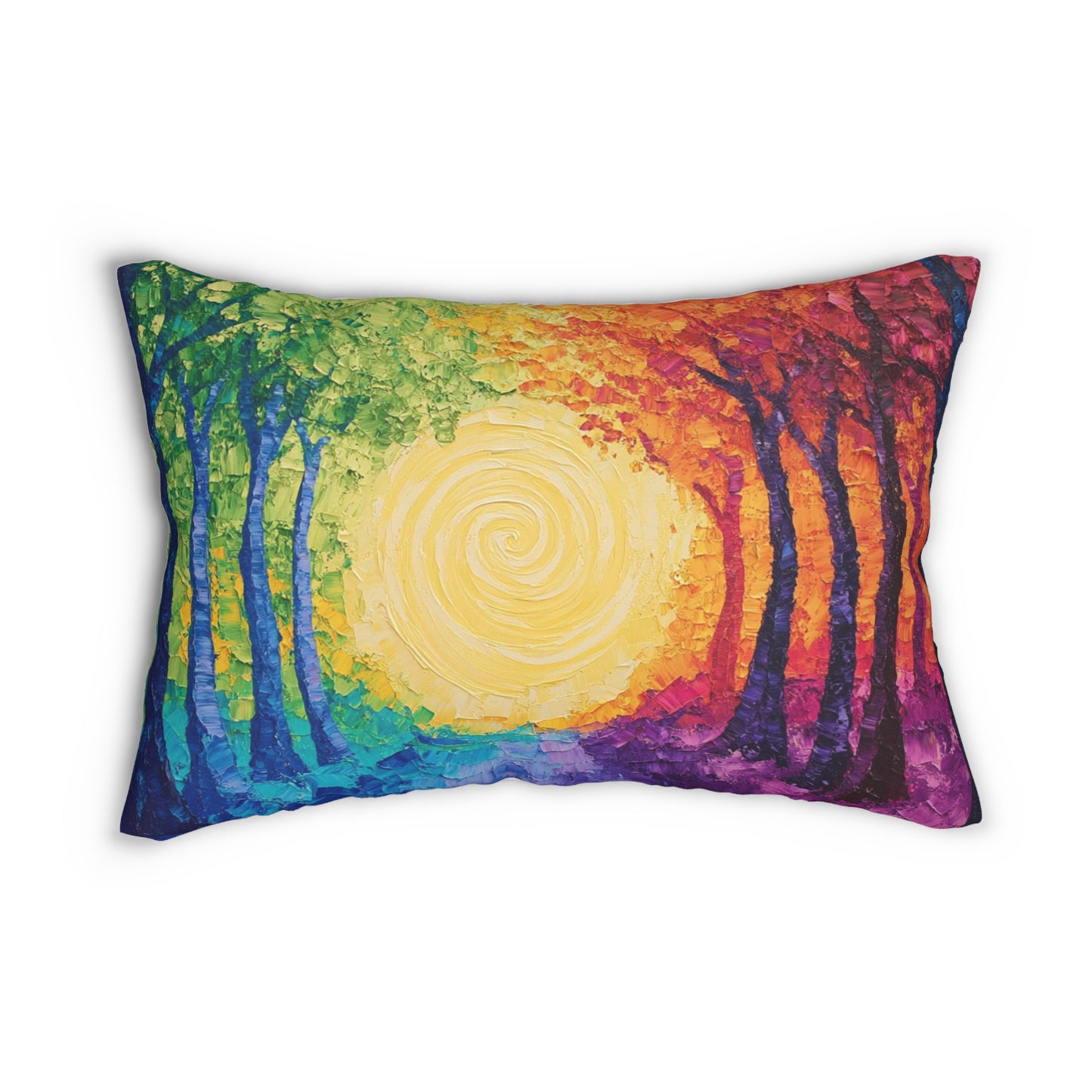 Forest clearing - Spun Polyester Lumbar Pillow