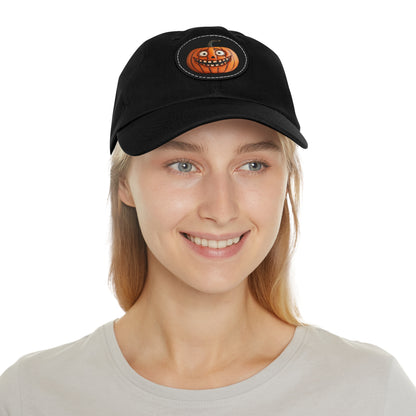 Halloween Pumpkin Costume - Dad Hat with Leather Patch (Round)