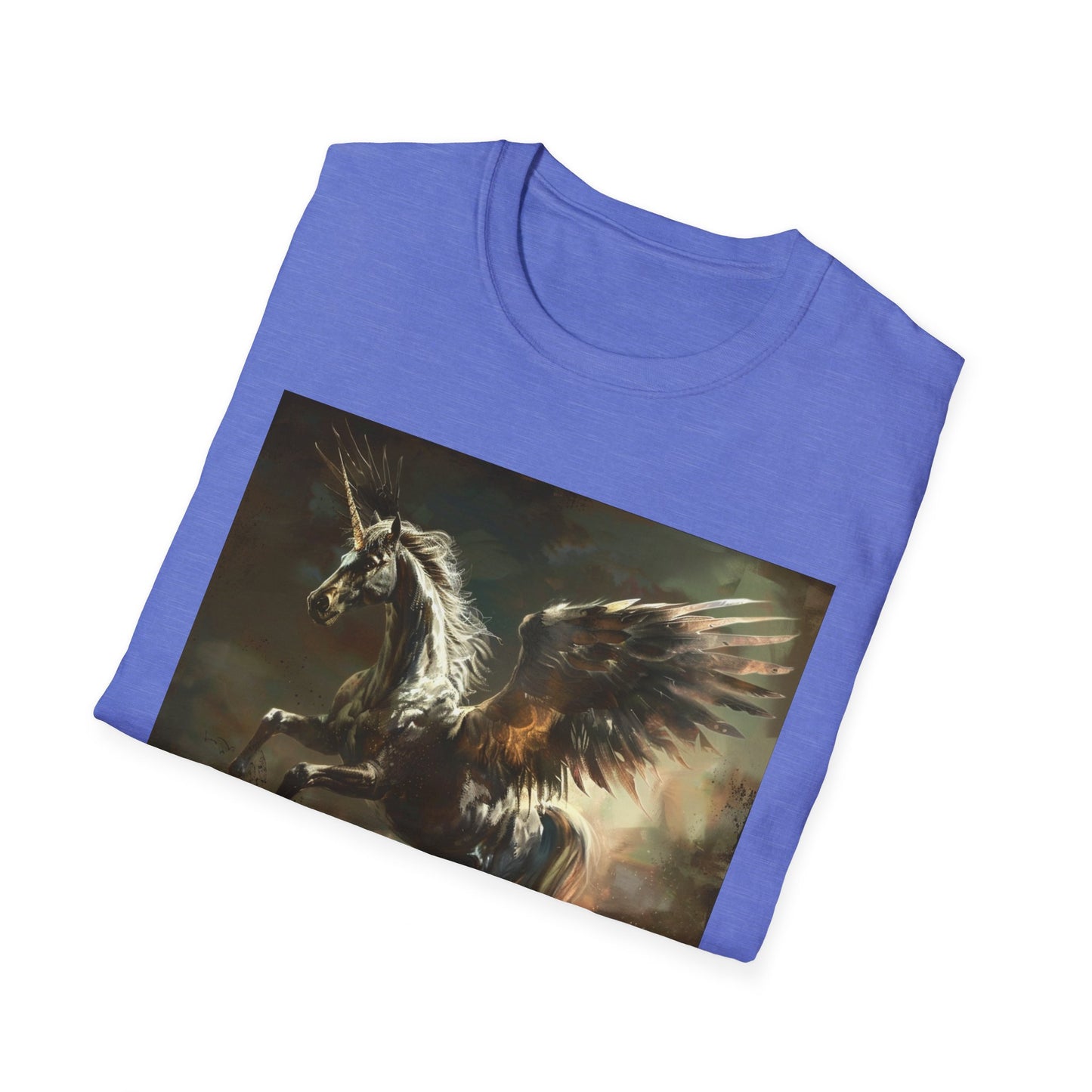 Pegasus flying Unicorn -  Unisex Softstyle T-Shirt