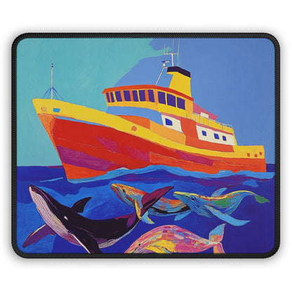 Boat and Whales - Gaming Mouse Pad