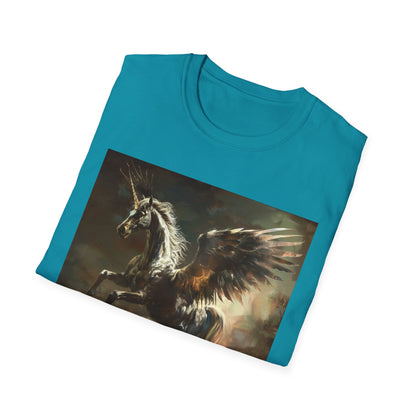 Pegasus flying Unicorn -  Unisex Softstyle T-Shirt