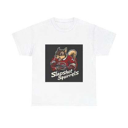 Slapshot Squirrels hockey - Unisex Heavy Cotton Tee
