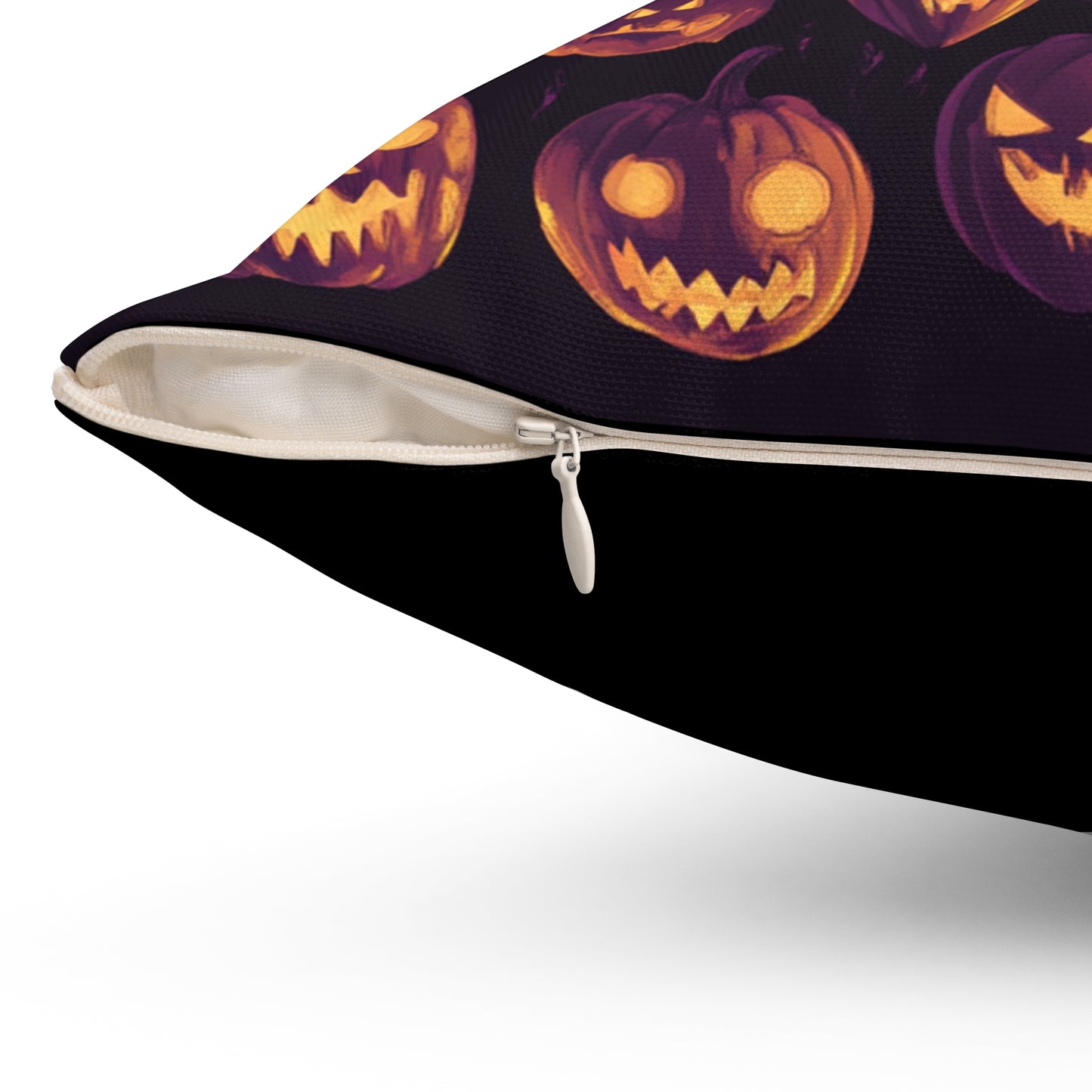 Halloween Pumpkin Faces Pillow