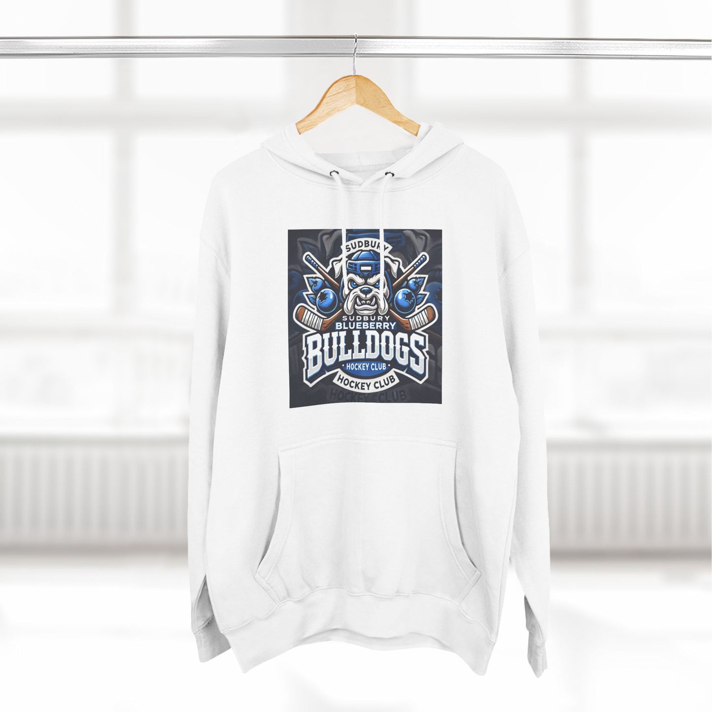 Three-Panel Fleece Hoodie - SudBury Blueberry Bulldogs